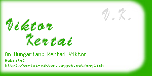 viktor kertai business card